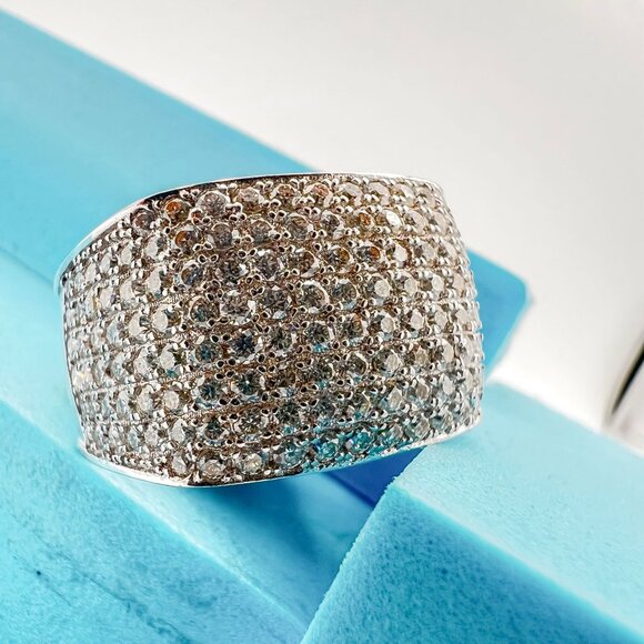 925 Sterling Sliver Moissanite Rectangle Designer Ring, 1.70ctw VVS Stones Hip H - Picture 2 of 8